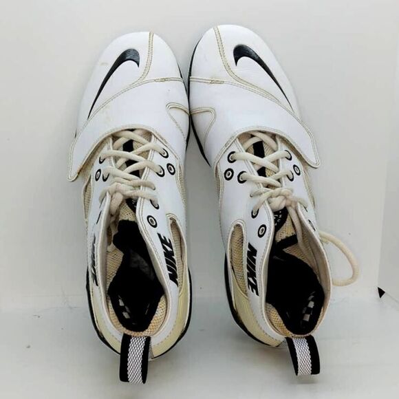 Nike Zoom Huarache Men\'s Pre-owned White/Black/Cream Football Cleats - sz. 9 1/2 main image 6
